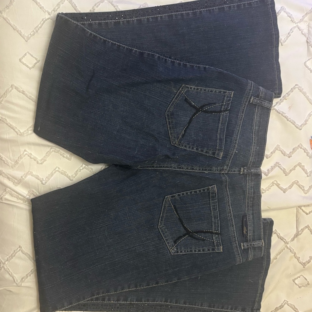 Women's Boot Cut Jeans - Dark Blue